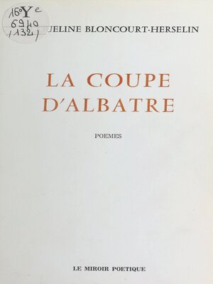 cover image of La Coupe d'albâtre
